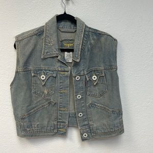 Genuine Levi’s juniors size extra large cropped denim vest